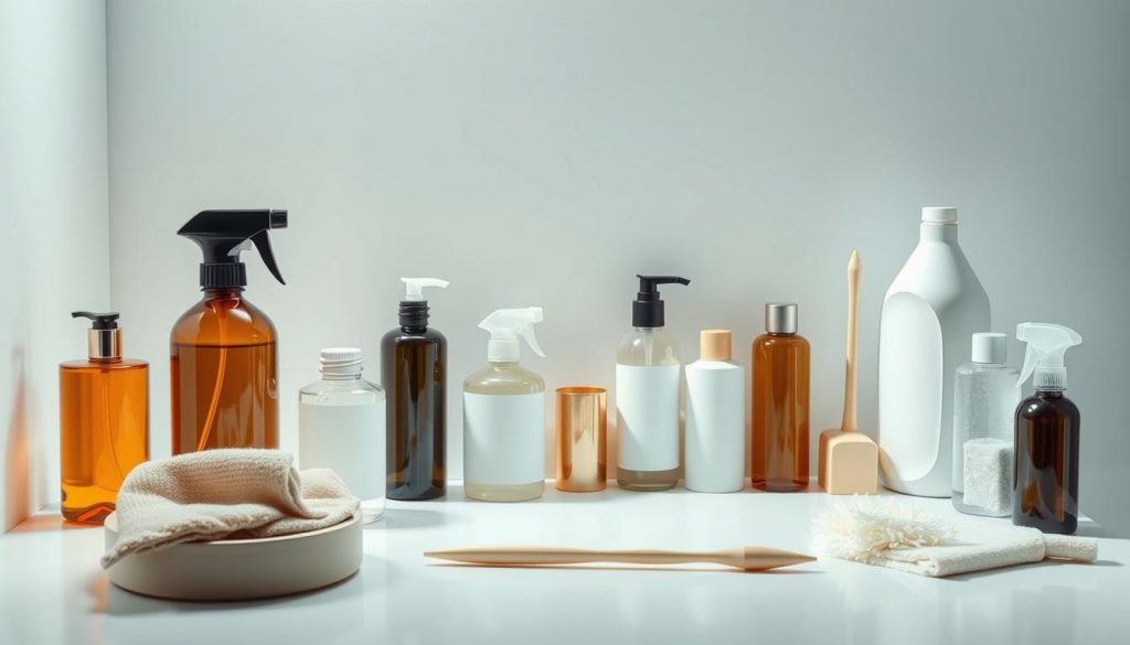 Prezentacja produktów do czyszczenia łazienki